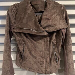 Blanknyc small tan suede motorcycle jacket